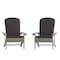 Flash Furniture LT Gray Adirondack Chairs with Gray Cushions, 2PK 2-JJ-C14501-CSNGY-LTG-GG - alternate 2